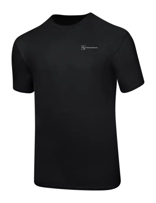Ring Spun Jet Black 4.5 oz T-Shirt w/Full Logo
