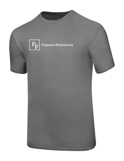 Ring Spun Medium Grey 4.5 oz T-Shirt w/Full Logo