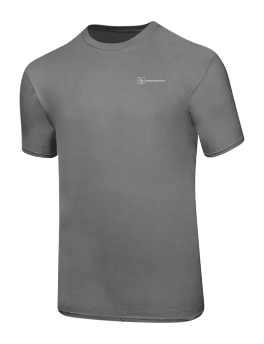Ring Spun Medium Grey 4.5 oz T-Shirt w/Full Logo