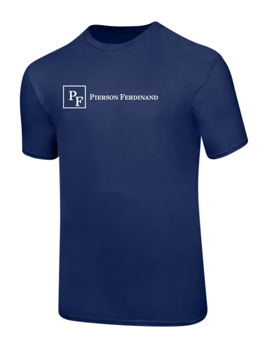 Ring Spun Navy 4.5 oz T-Shirt w/Full Logo