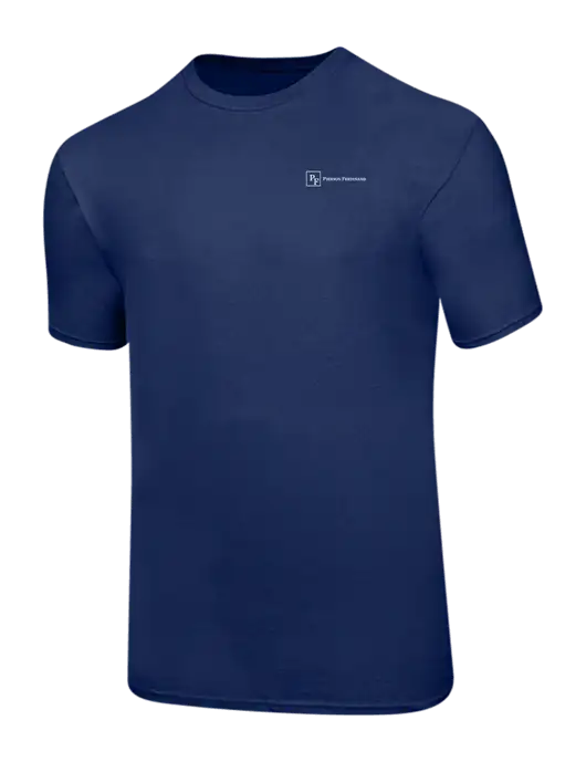 Ring Spun Navy 4.5 oz T-Shirt w/Full Logo