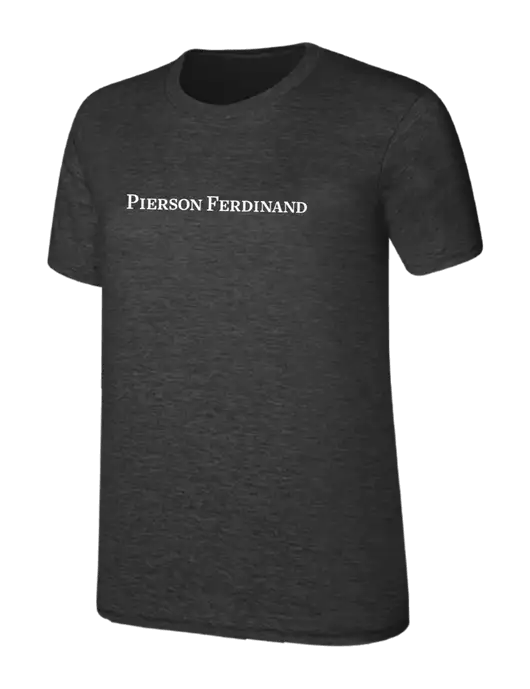 Womens Ring Spun Dark Heather Grey 4.5 oz T-Shirt w/Pierson Ferdinand Logo