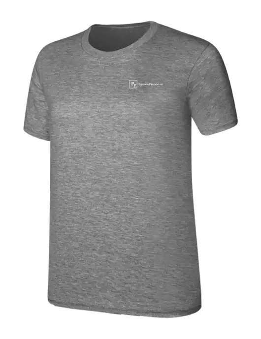 Womens Ring Spun Light Grey Heather 4.5 oz T-Shirt w/Full Logo