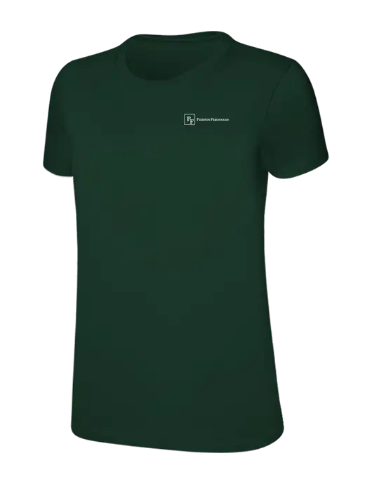 Womens Ring Spun Forest Green 4.5 oz T-Shirt w/Full Logo