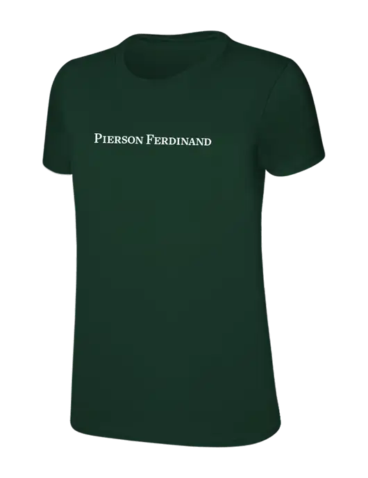 Womens Ring Spun Forest Green 4.5 oz T-Shirt w/Pierson Ferdinand Logo