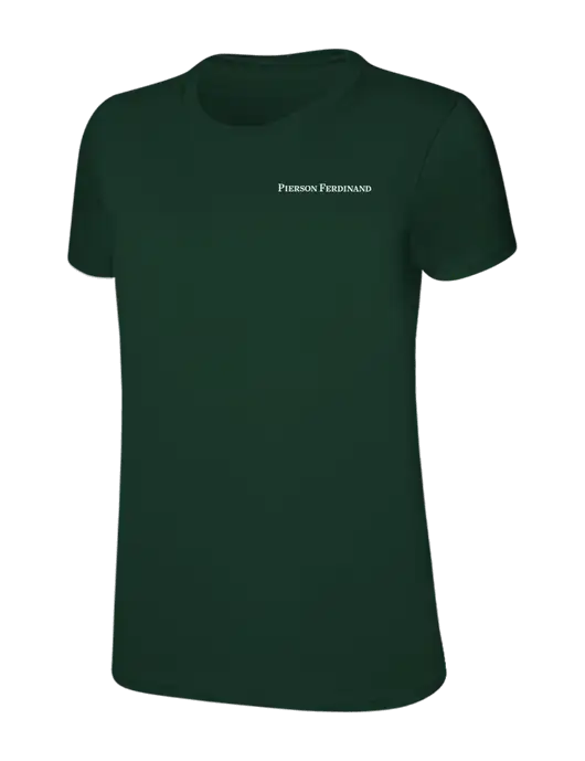 Womens Ring Spun Forest Green 4.5 oz T-Shirt w/Pierson Ferdinand Logo