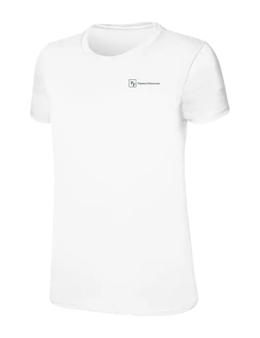 Womens Ring Spun White 4.5 oz T-Shirt w/Full Logo