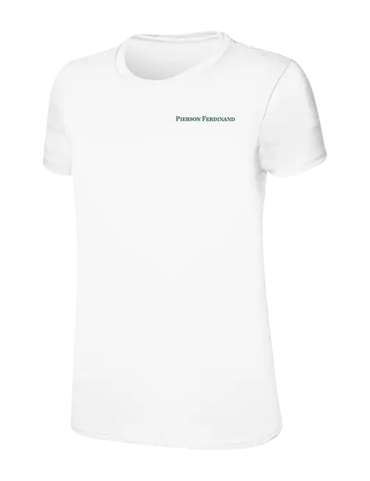 Womens Ring Spun White 4.5 oz T-Shirt w/Pierson Ferdinand Logo