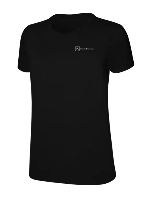Womens Ring Spun Jet Black 4.5 oz T-Shirt w/Full Logo