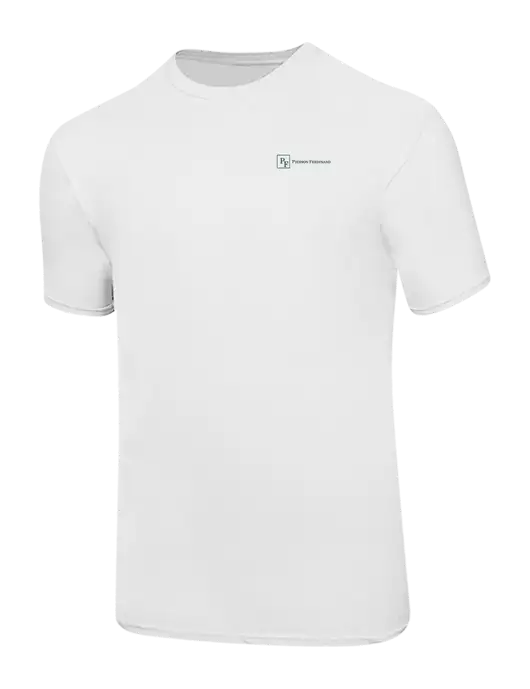 Ring Spun White 4.5 oz T-Shirt w/Full Logo