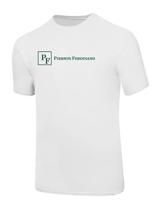 Ring Spun White 4.5 oz T-Shirt w/Full Logo