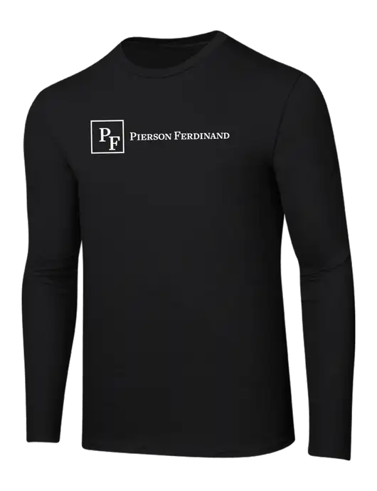 Ring Spun Jet Black 4.5 oz Long Sleeve T-Shirt w/Full Logo