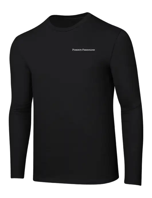 Ring Spun Jet Black 4.5 oz Long Sleeve T-Shirt w/Pierson Ferdinand Logo