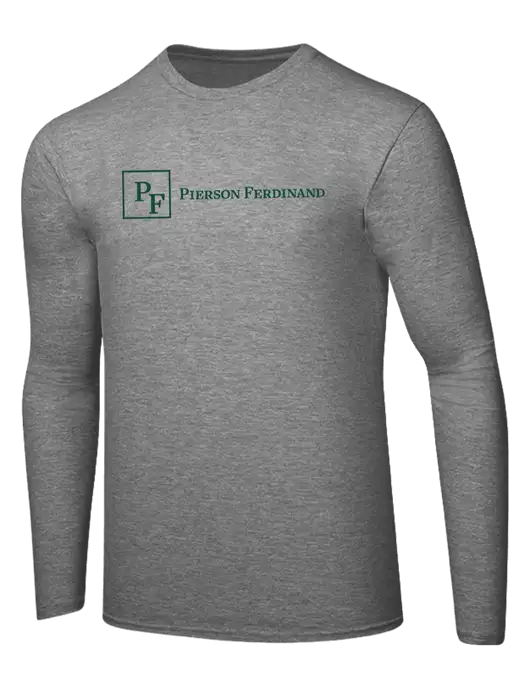 Ring Spun Light Heather Grey 4.5 oz Long Sleeve T-Shirt w/Full Logo