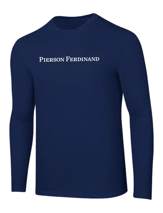 Ring Spun Navy 4.5 oz Long Sleeve T-Shirt w/Pierson Ferdinand Logo