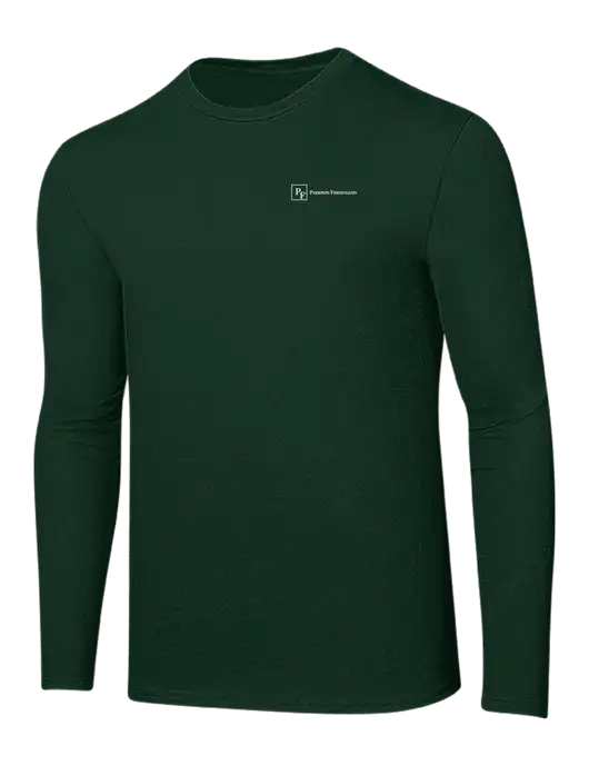 Ring Spun Forest Green 4.5 oz Long Sleeve T-Shirt w/Full Logo