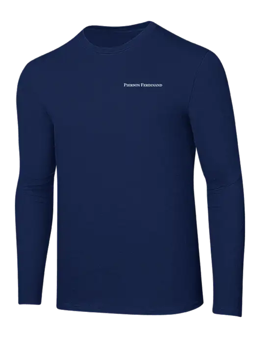 Ring Spun Navy 4.5 oz Long Sleeve T-Shirt w/Pierson Ferdinand Logo