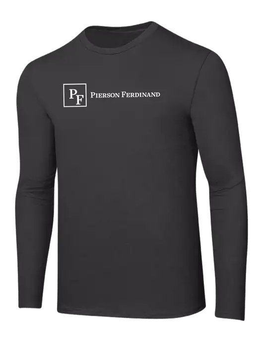 Ring Spun Charcoal 4.5 oz Long Sleeve T-Shirt w/Full Logo