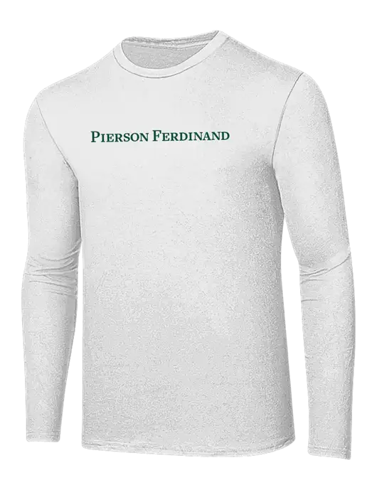 Ring Spun White 4.5 oz Long Sleeve T-Shirt w/Pierson Ferdinand Logo