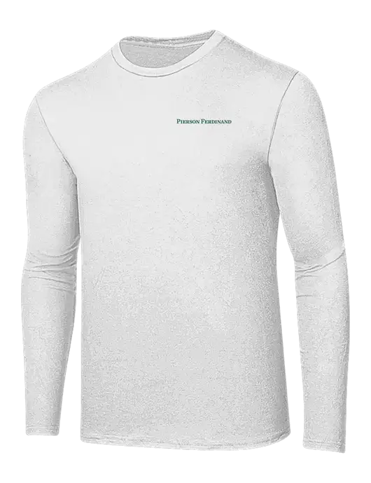 Ring Spun White 4.5 oz Long Sleeve T-Shirt w/Pierson Ferdinand Logo