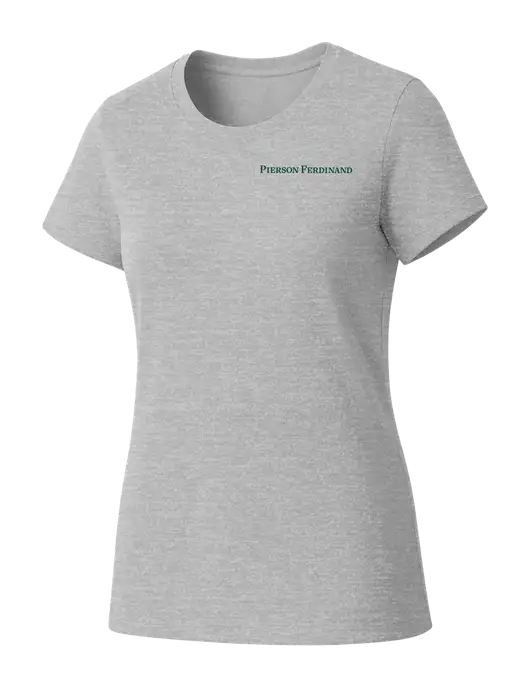 Womens Seriously Soft Light Heathered Grey T-Shirt w/Pierson Ferdinand Logo