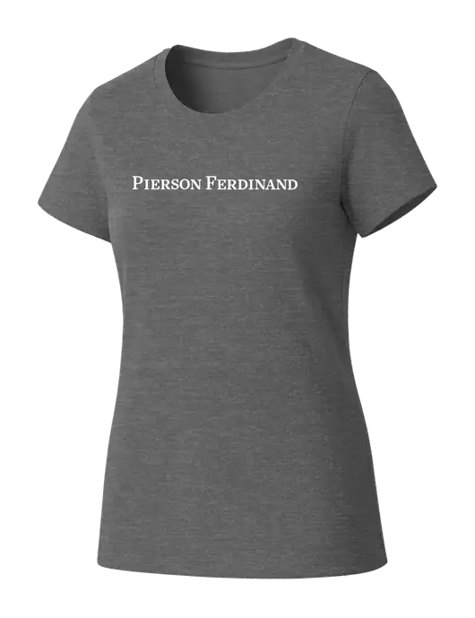 Womens Seriously Soft Grey Frost T-Shirt w/Pierson Ferdinand Logo