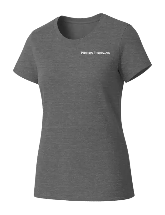 Womens Seriously Soft Grey Frost T-Shirt w/Pierson Ferdinand Logo