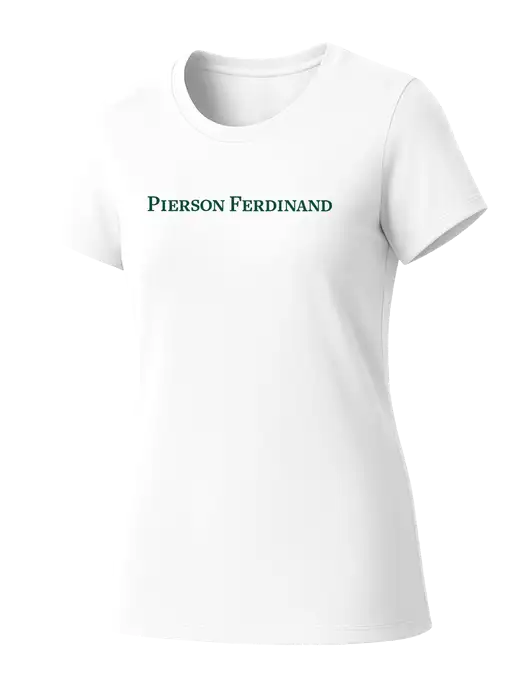 Womens Seriously Soft White T-Shirt w/Pierson Ferdinand Logo