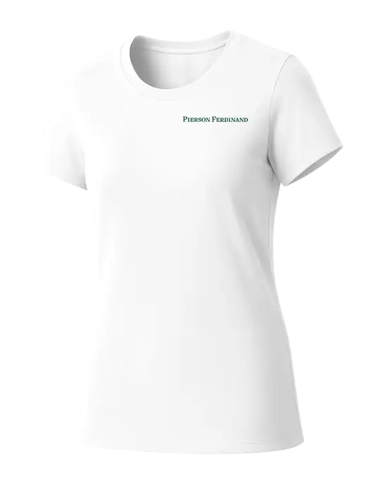 Womens Seriously Soft White T-Shirt w/Pierson Ferdinand Logo