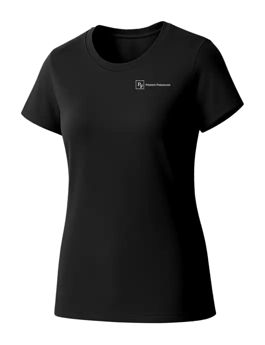 Womens Seriously Soft Black T-Shirt w/Full Logo