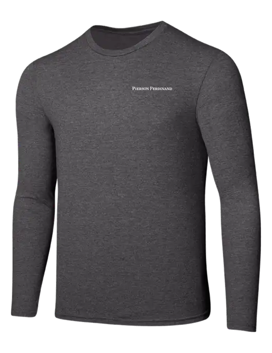 Seriously Soft Heathered Charcoal Long Sleeve T-Shirt w/Pierson Ferdinand Logo
