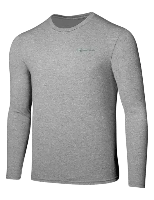 Seriously Soft Light Heathered Grey Long Sleeve T-Shirt w/Full Logo