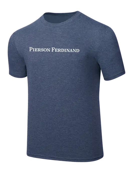 Simply Soft Navy Frost 4.5oz  Poly/Combed Ring Spun Cotton T-Shirt w/Pierson Ferdinand Logo