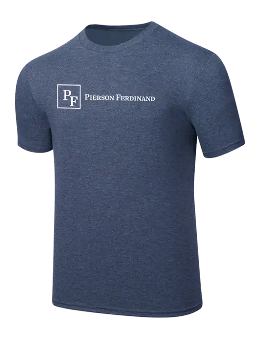 Simply Soft Navy Frost 4.5oz  Poly/Combed Ring Spun Cotton T-Shirt w/Full Logo