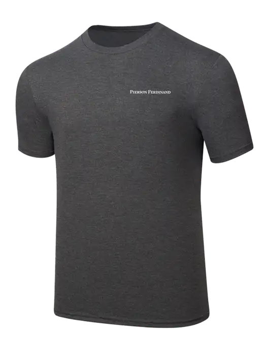 Simply Soft Heathered Charcoal 4.5oz  Poly/Combed Ring Spun Cotton T-Shirt w/Pierson Ferdinand Logo