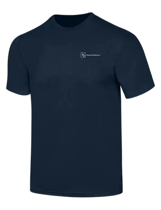 Simply Soft Navy 4.5oz  Poly/Combed Ring Spun Cotton T-Shirt w/Full Logo
