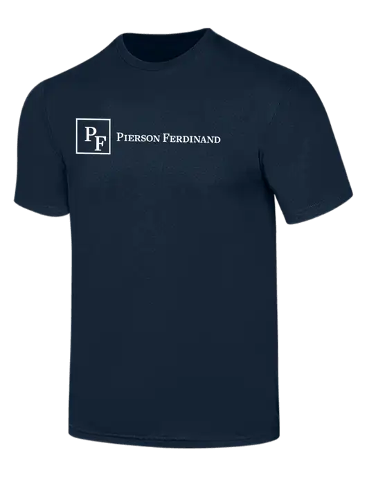 Simply Soft Navy 4.5oz  Poly/Combed Ring Spun Cotton T-Shirt w/Full Logo