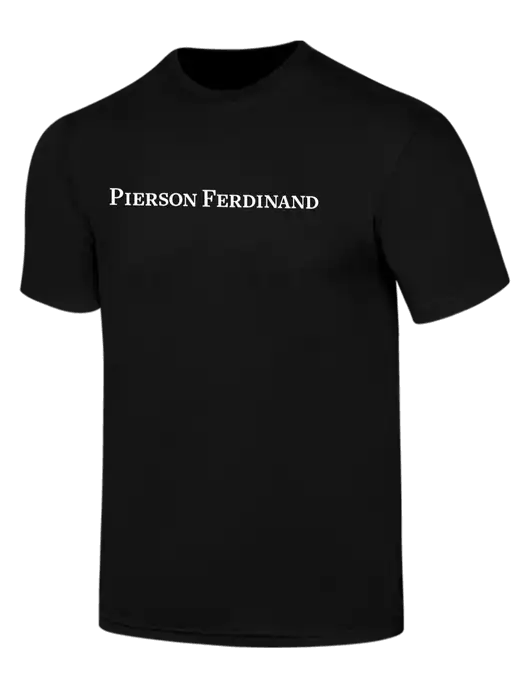Simply Soft Black 4.5oz  Poly/Combed Ring Spun Cotton T-Shirt w/Pierson Ferdinand Logo