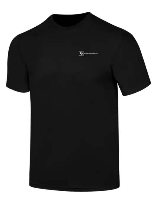 Simply Soft Black 4.5oz  Poly/Combed Ring Spun Cotton T-Shirt w/Full Logo