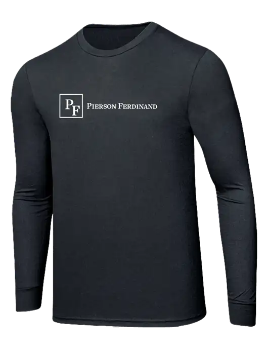 Simply Soft Long Sleeve Black Frost 4.5 oz, Poly/Combed Ring Spun Cotton T-Shirt w/Full Logo