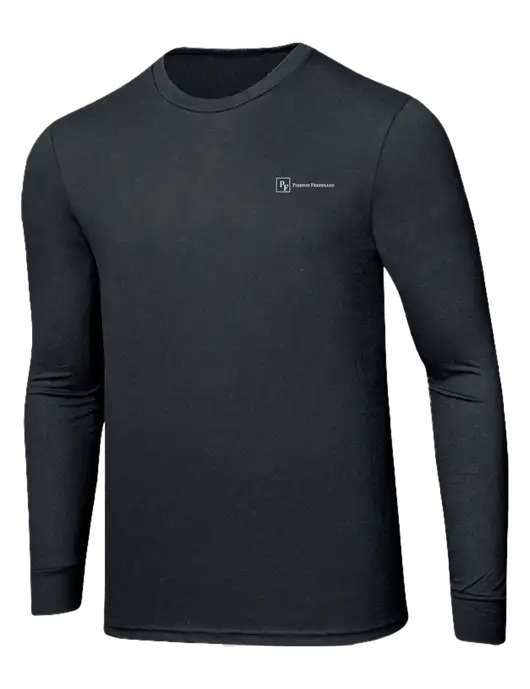 Simply Soft Long Sleeve Black Frost 4.5 oz, Poly/Combed Ring Spun Cotton T-Shirt w/Full Logo