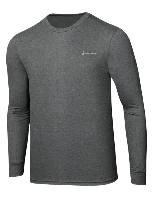 Simply Soft Long Sleeve Medium Grey Frost 4.5 oz, Poly/Combed Ring Spun Cotton T-Shirt w/Full Logo