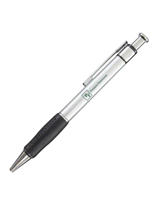 Malta Silver Pen - Black Ink w/Full Logo