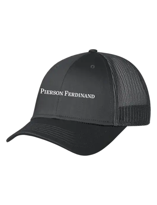 Charcoal Mesh Trucker Cap Snap Back w/Pierson Ferdinand Logo