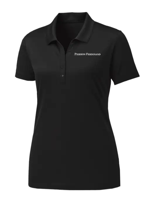 Womens Black PosiCharge Competitor Polo w/Pierson Ferdinand Logo