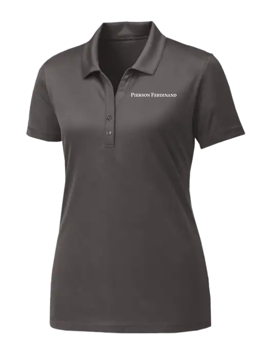 Womens Dark Grey PosiCharge Competitor Polo w/Pierson Ferdinand Logo