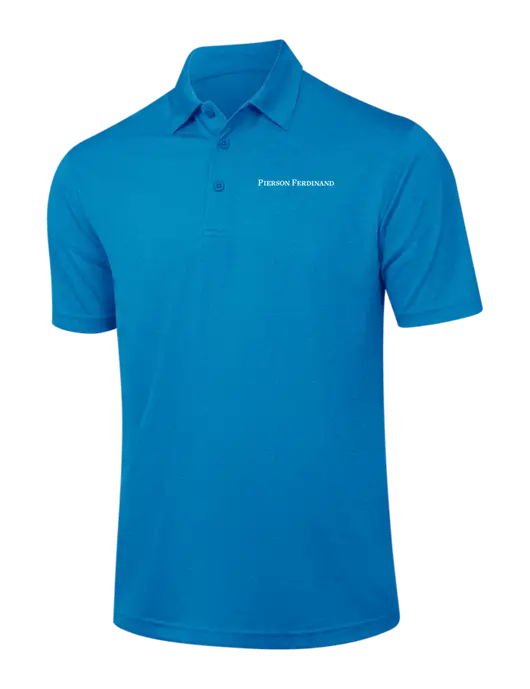 Sapphire Blue Heather Contender Polo w/Pierson Ferdinand Logo