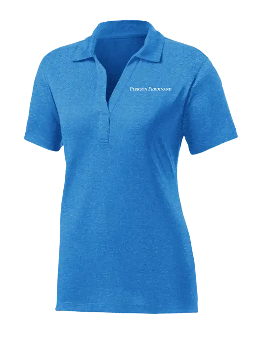 Womens Sapphire Blue Heather Contender Polo w/Pierson Ferdinand Logo
