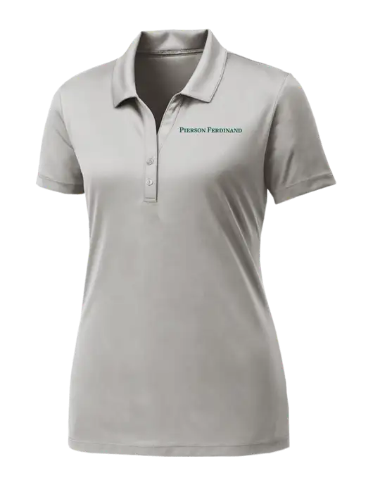 Womens Very Light Grey PosiCharge Competitor Polo w/Pierson Ferdinand Logo