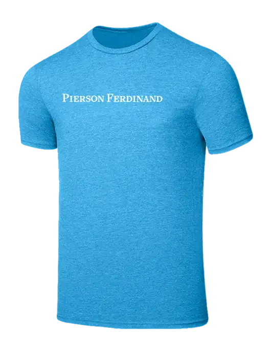 Seriously Soft Heathered Sapphire Blue T-Shirt w/Pierson Ferdinand Logo